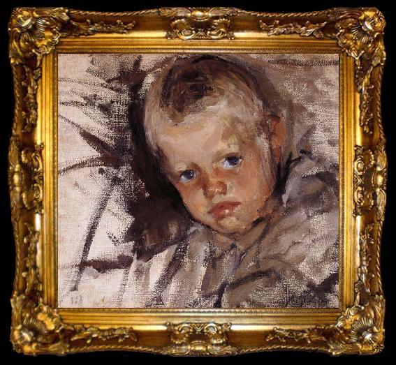 framed  Nikolay Fechin Portrait of baby, ta009-2